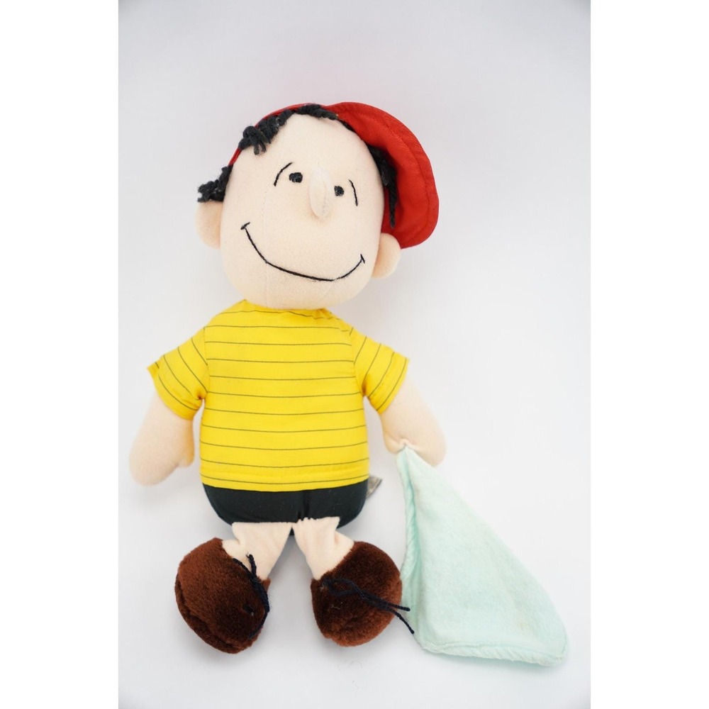Vintage 1966 Peanuts Linus United Feature Syndicate 12" Doll + Security Blanket